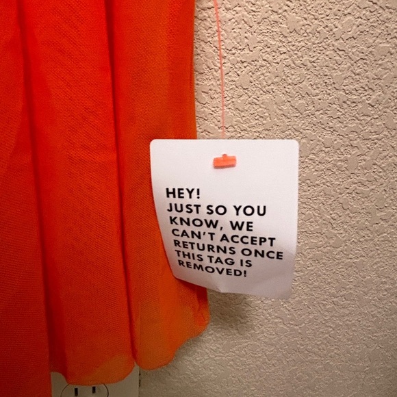 NWT ASOS Coral Orange Mesh Overlay Empire Waist Skater Maxi Dress 14 - Picture 6 of 13